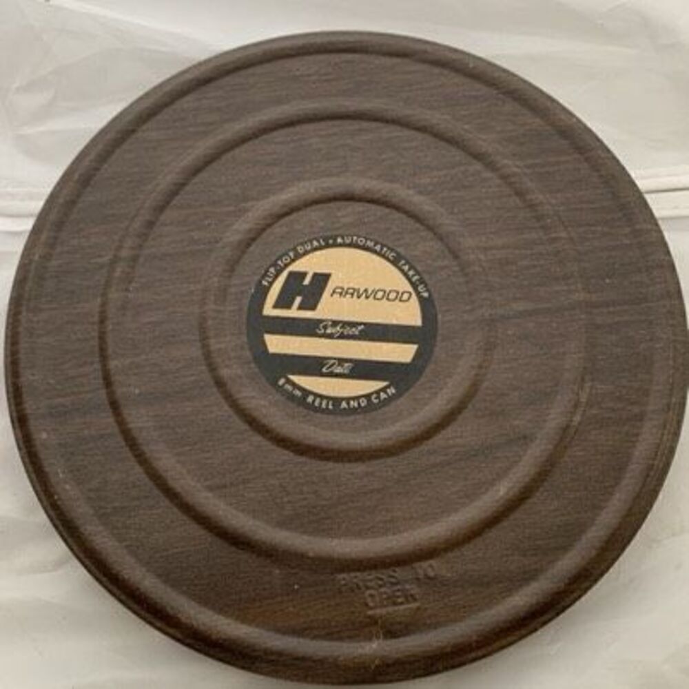 Harwood Flip-Top Dual Woodgrain 8mm Reel And Can